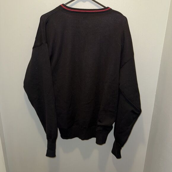 Men’s Large Titleist Corbin XCR Golf Sweater Wool V Neck Long Sleeve Black - Picture 4 of 7